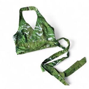 Vanessa Virginia Green Halter Crop